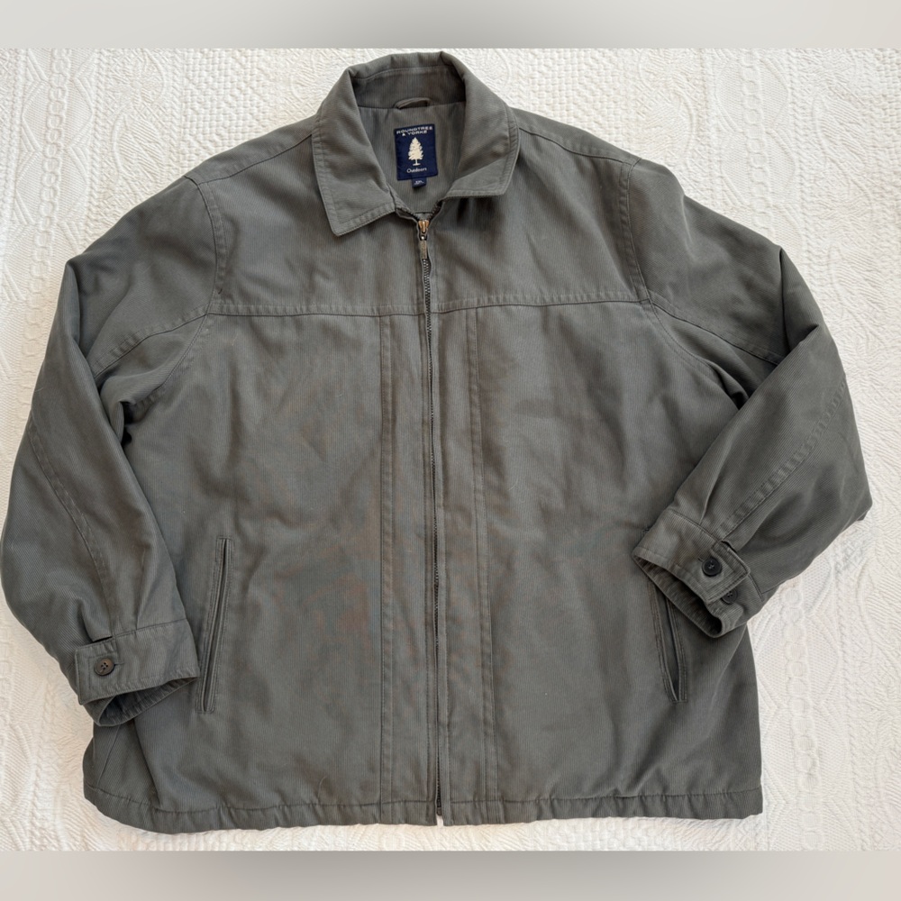 Roundtree And Yorke Outdoors Full Zip Lined Jacket Gray Men’s XXL 2XL